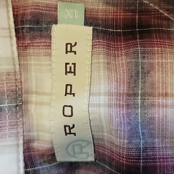 Roper Red And Black Plaid Pearl Button Up Top Size 1X - Picture 6 of 6